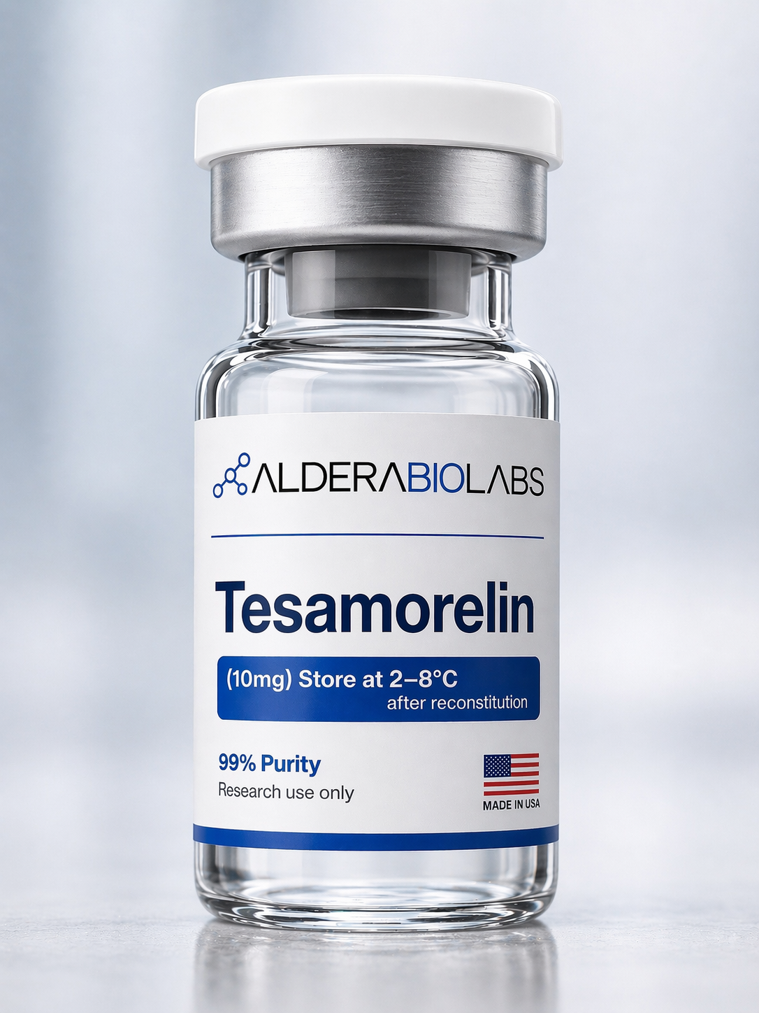 Tesamorelin research peptide — 99.1% purity, third-party tested